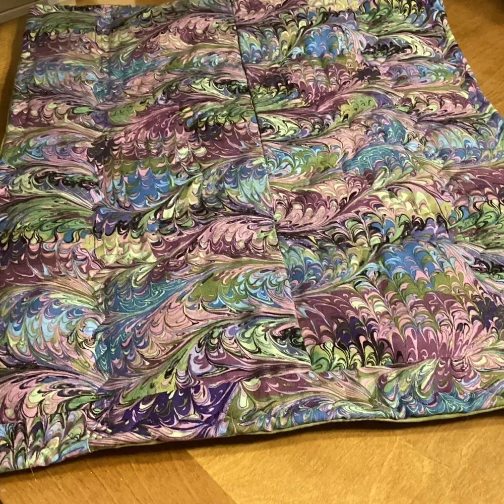 NWOT. Hand Crafted Reversible Stuffed Animal/Doll Quilt with Pillow Set